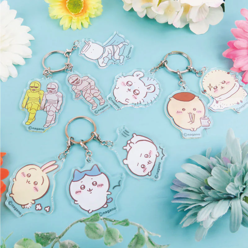 Chiikawa 3-Link Acrylic Key ring (Momonga / Kurimanju / Rakko) - Image 2